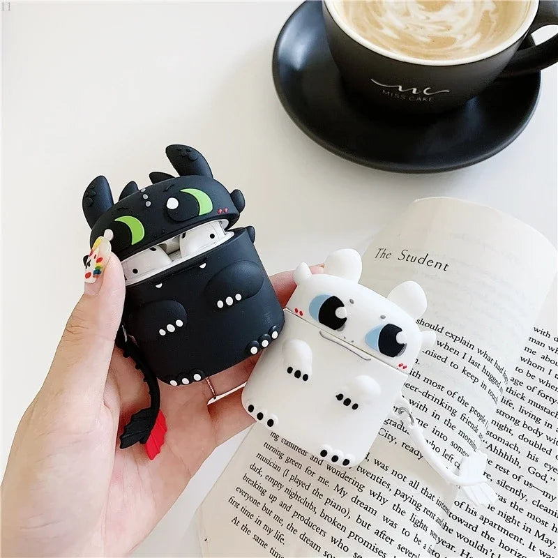 10549 2t-009 Funda de dragón de dibujos animados para AirPods