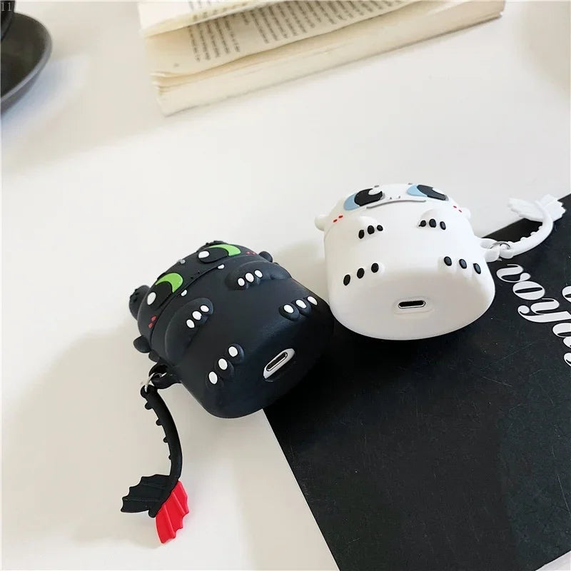 10549 2t-009 Funda de dragón de dibujos animados para AirPods