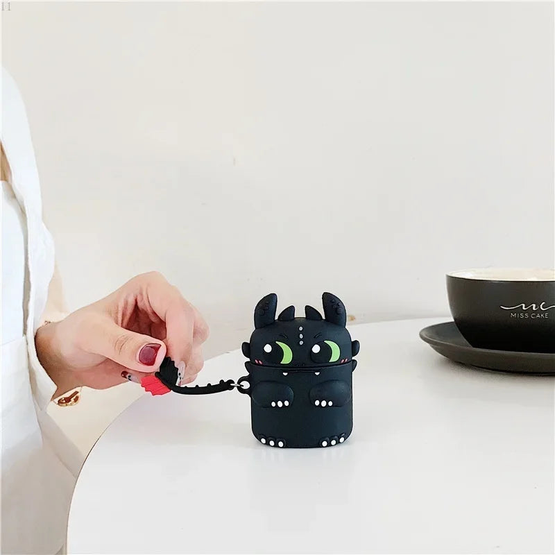 10549 2t-009 Funda de dragón de dibujos animados para AirPods