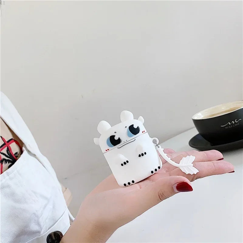 10549 2t-009 Funda de dragón de dibujos animados para AirPods