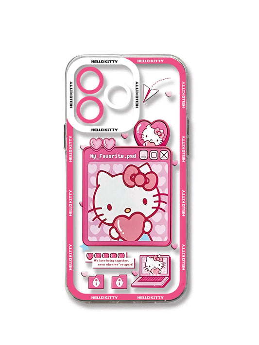 10466 b01-37 Funda de teléfono con dibujos animados de Hello Kitty