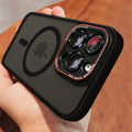 11276 2t-014 Funda magnética transparente de parachoques mate de lujo para iPhone