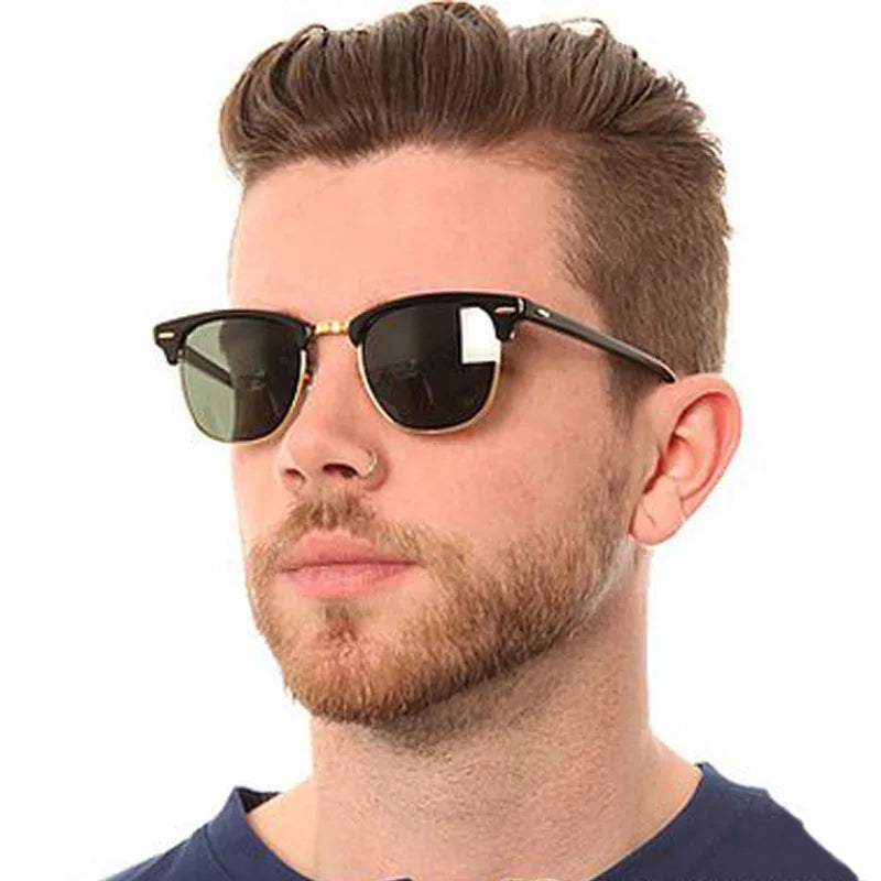 11261 1l-385 Gafas De sol polarizadas clásicas sin montura para hombre y mujer,