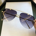 8851 1L- Aviador 384 Gafas de sol Vintage de aleación sin montura