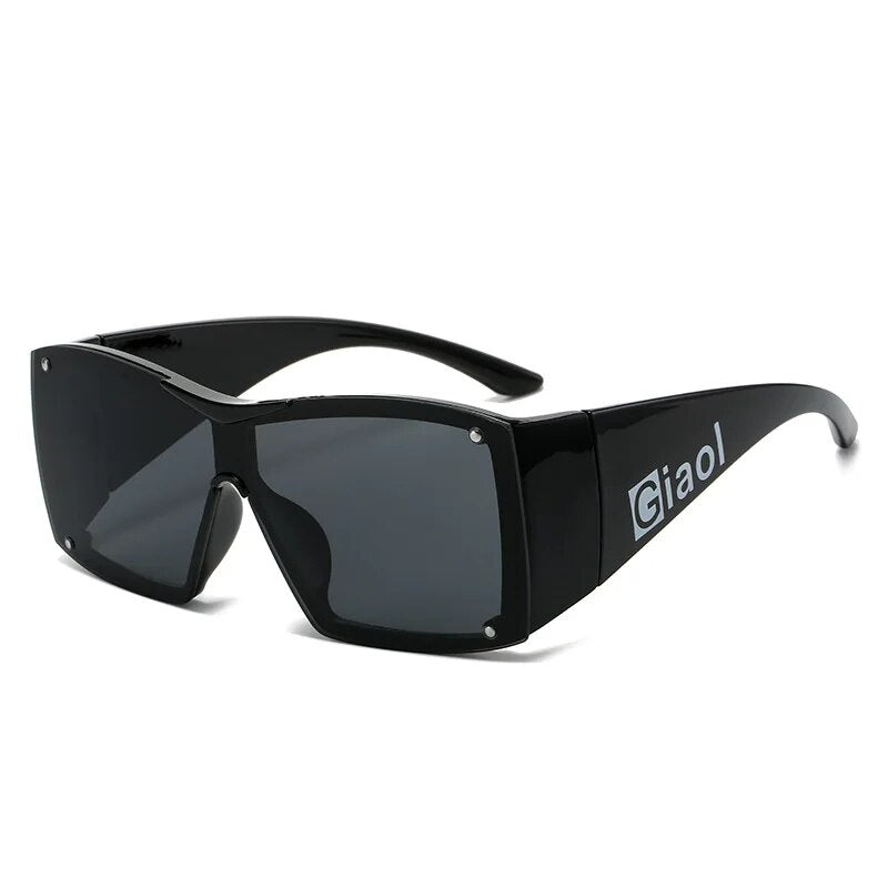 6521 1L-387 Gafas de sol Y2K de una pieza para hombre y mujer