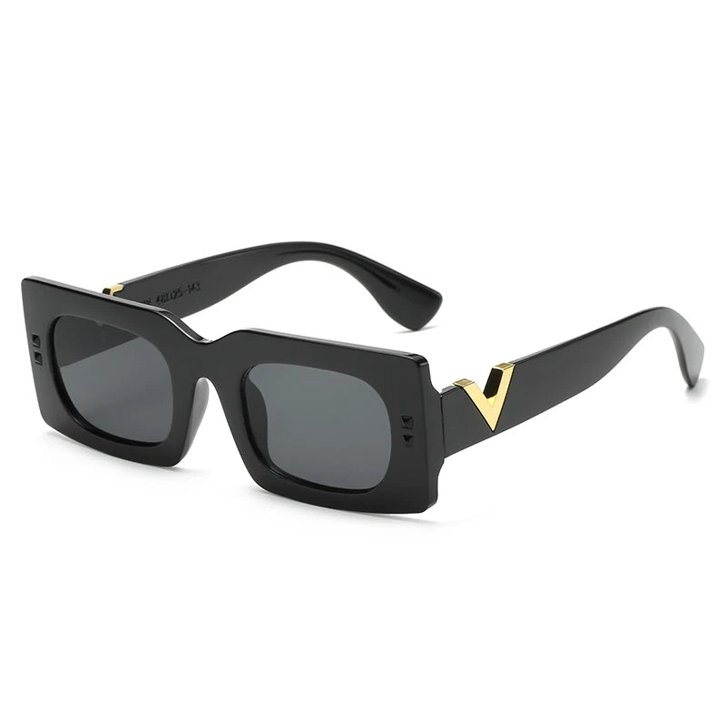 10421 b03-19 Gafas de sol cuadradas con forma de V para mujer