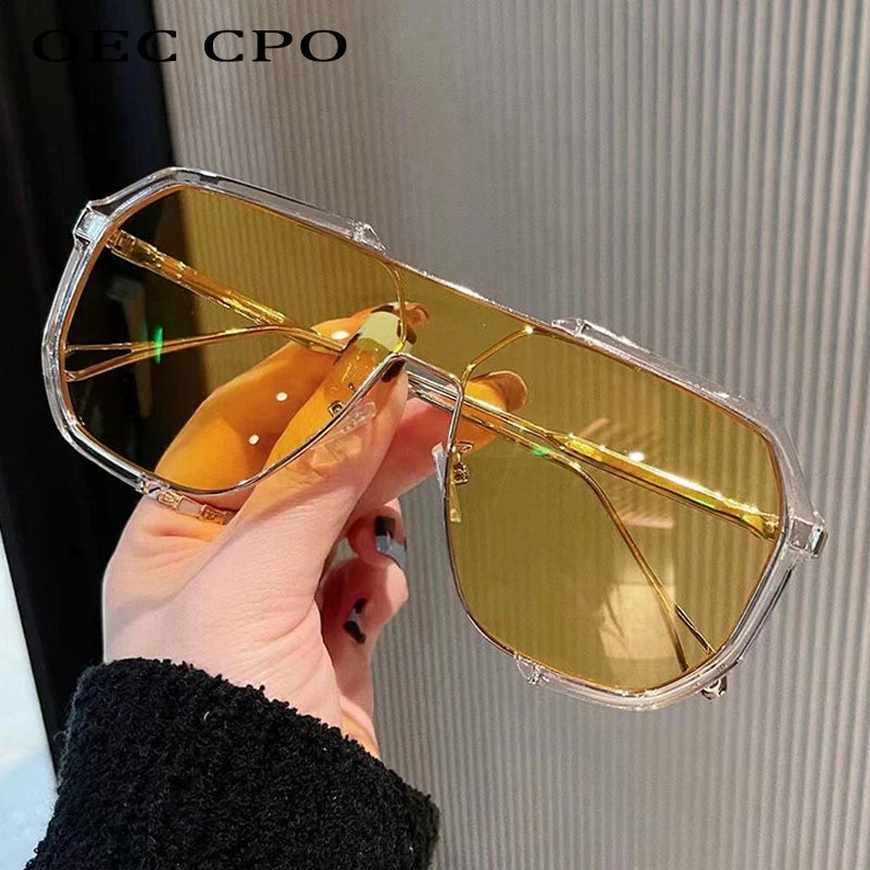 10488 1l-384 Gafas de sol de gran tamaño para mujer y hombre