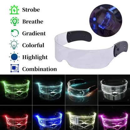 10445 1t-004 Gafas luminosas de colores ajustables con 7 modos