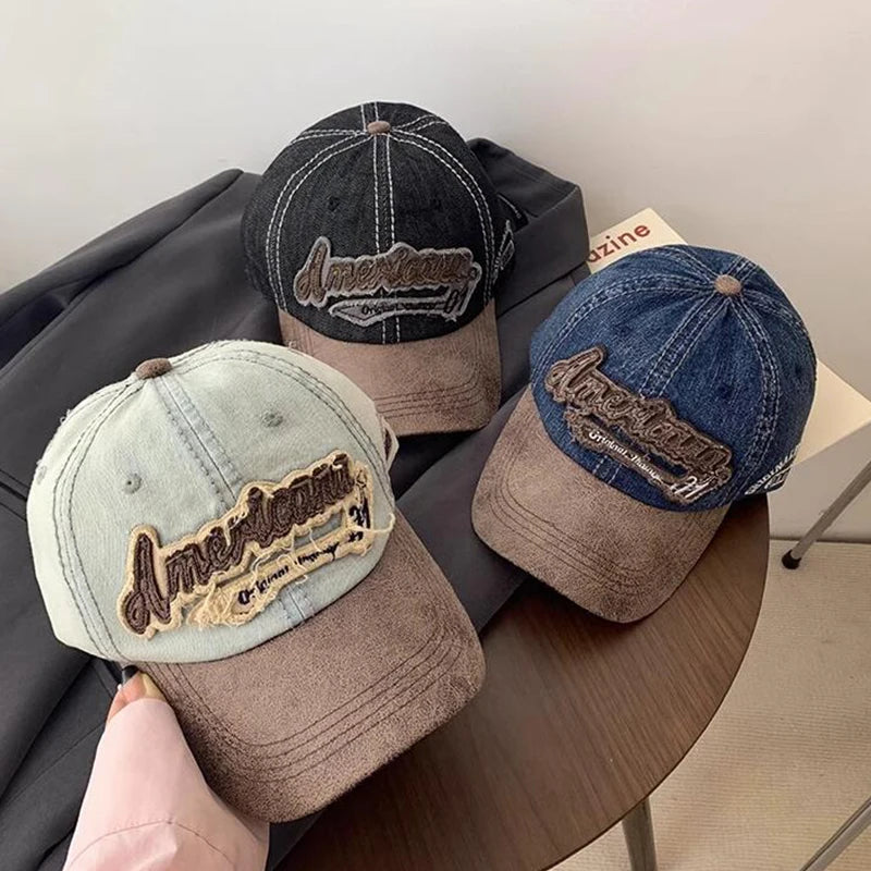 11384 1t-002 Gorra de béisbol con bordado de letras para hombre y muje