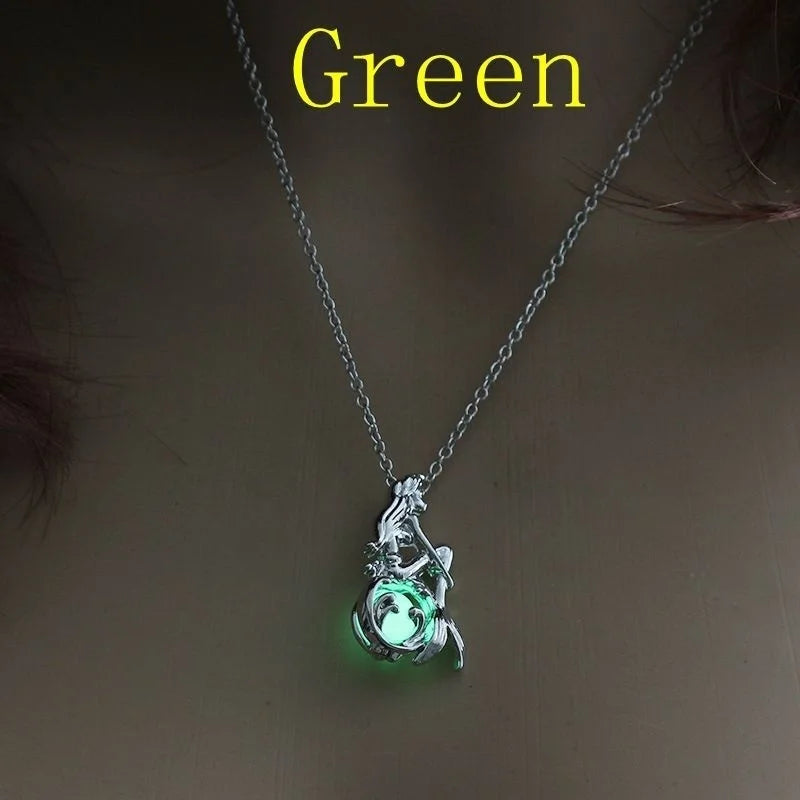9787 1b-012 Colgante de piedra lunar luminoso Multicolor para mujer