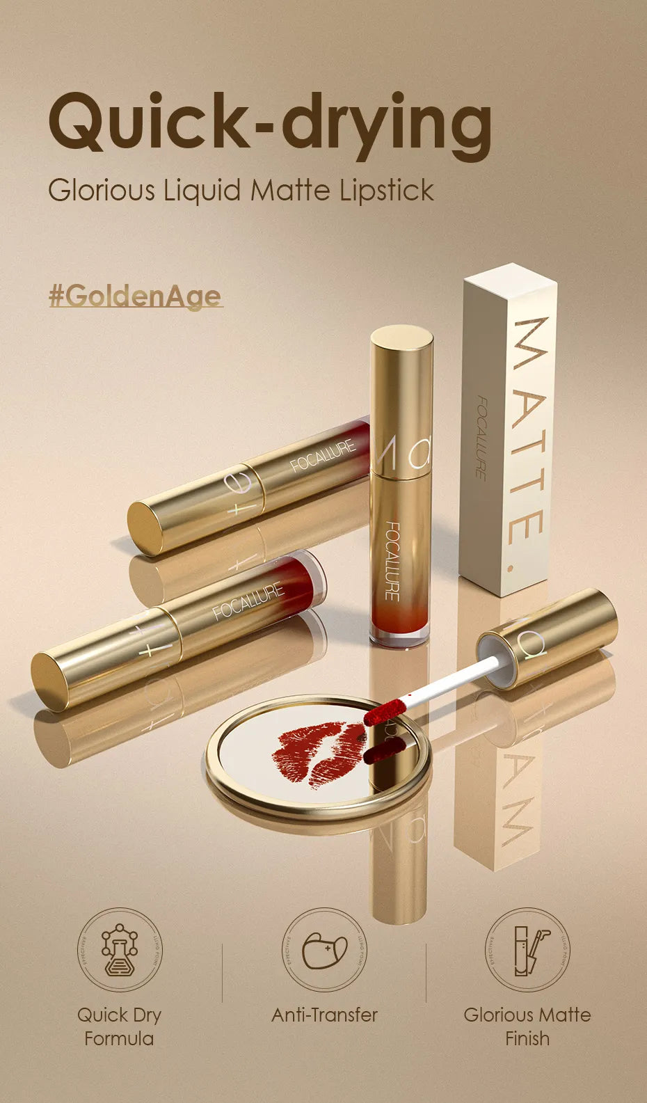 5900 1b-054 Lápiz labial líquido mate de terciopelo