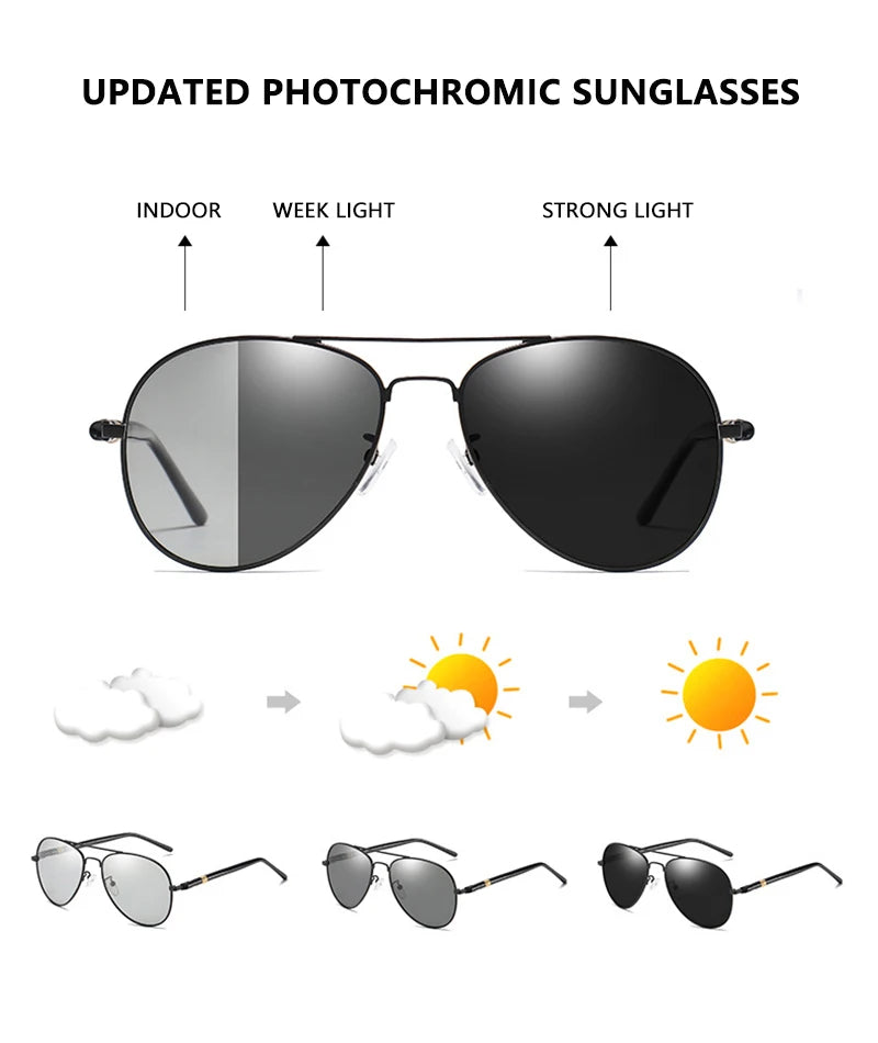 10367 1t-004 Gafas de sol fotocromáticas Polarizadas de aviación