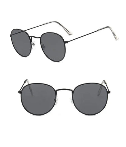 8613 b01-24 Gafas de sol redondas y Retro BlackGray