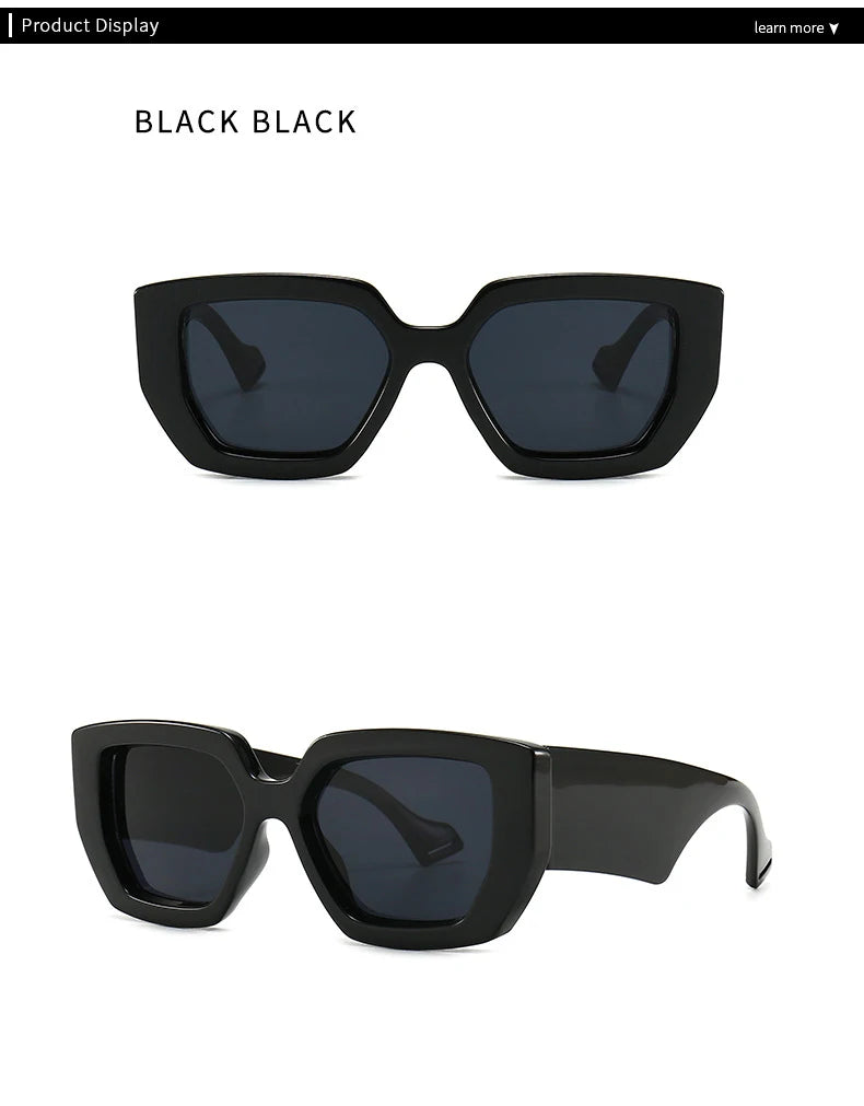 10779 1l-398 Gafas de sol cuadradas de Estilo Vintage