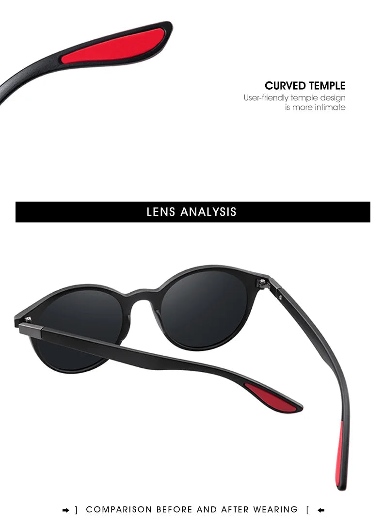 8609 b01-24 Gafas De Sol polarizadas con remaches para hombre y mujer