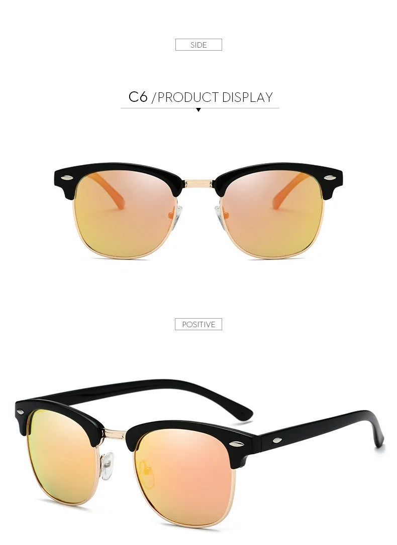 11262 1l-385 Gafas de sol polarizadas para hombre y mujer, lentes de sol con marco de policarbonato tipo ojo de gato, de estilo clásico, protección UV400, modelo RB3016