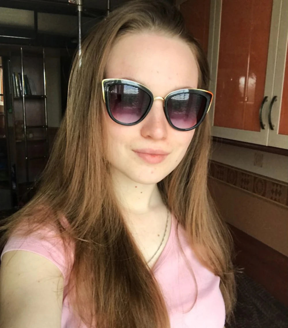 10777  1l-389 MUSELIFE-gafas de sol estilo Cateye para mujer