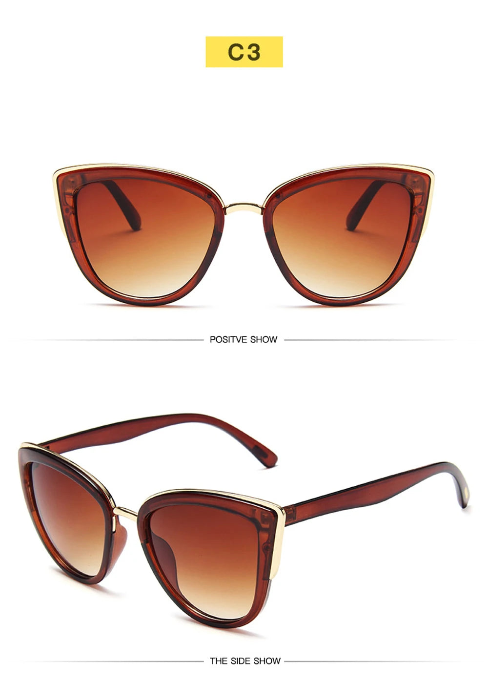 10777  1l-389 MUSELIFE-gafas de sol estilo Cateye para mujer