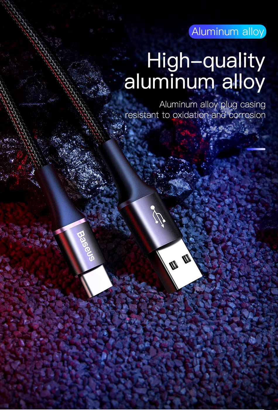 17658 2t-001 Cable Baseus LED USB tipo C