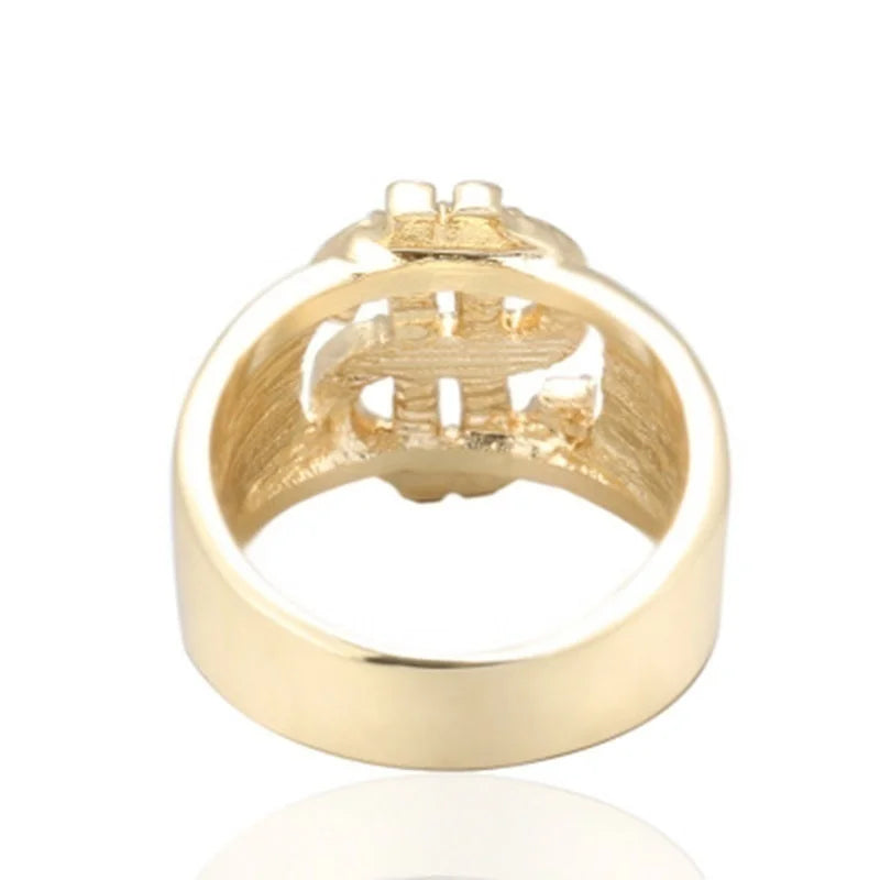 9786 1b-070 Anillo de signo de dólar de diamantes de imitación para hombres