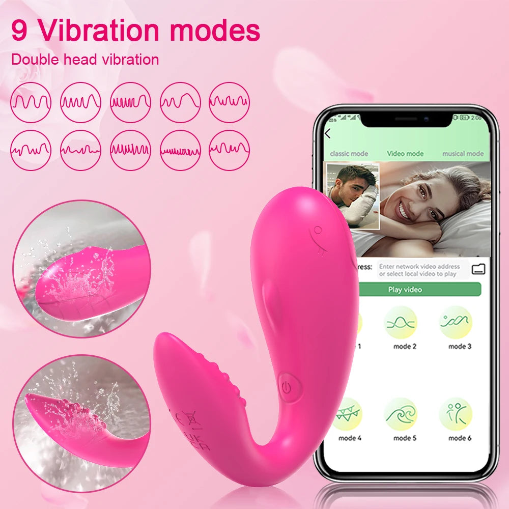 9104 b04-01 Huevo vibrador con Control por Bluetooth para mujer