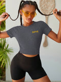 7991 1t-007 Top Basic Camiseta de mujeres deportivo