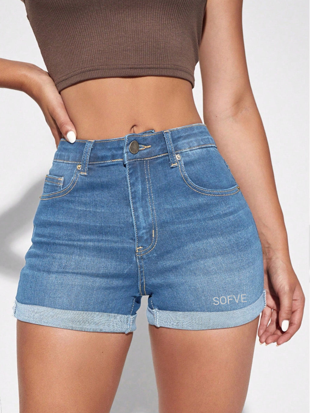 19278 1a-019 SOFVE shorts en mezclilla con cremallera 1 pZA