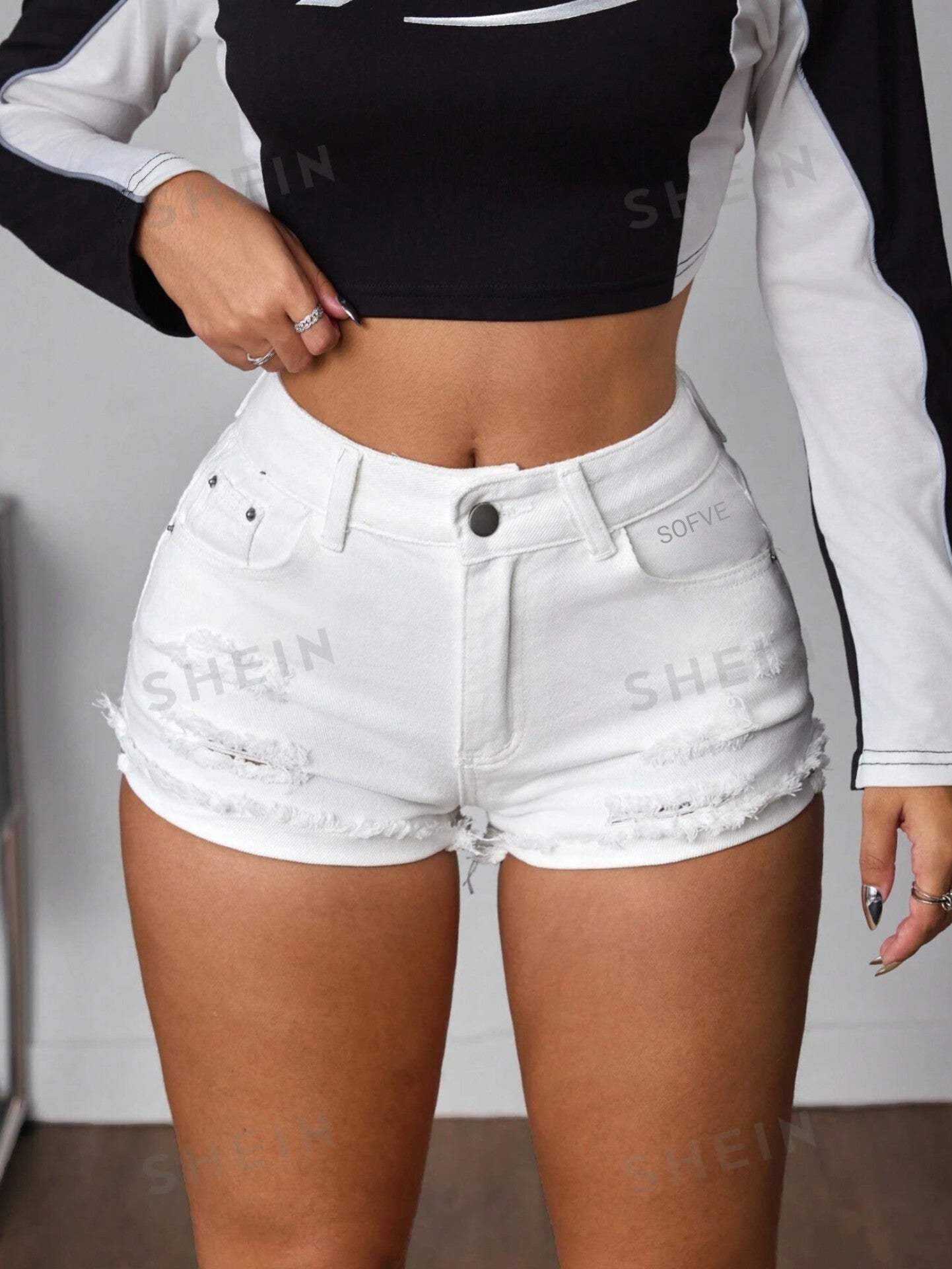 19276 1a-048 SOFVE short cortos casuales con botones 1 Pza