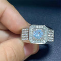 6839 b01-05 Anillo cuadrado con diamantes