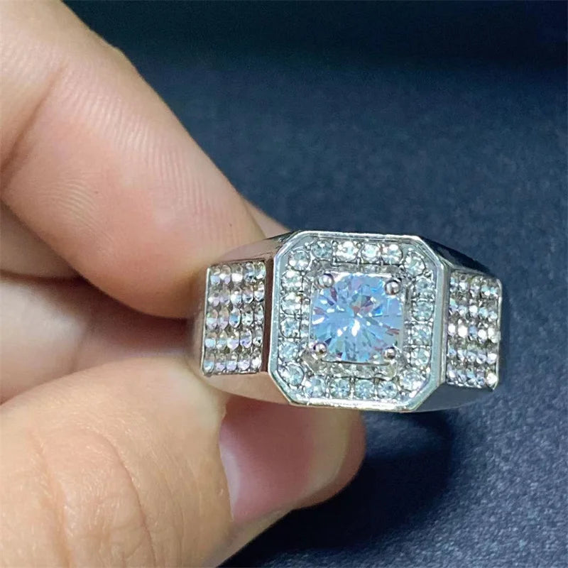 6839 b01-05 Anillo cuadrado con diamantes