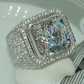6843 b01-05 Anillo cuadrado con diamantes