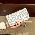 12942 1c-007 Monedero con cremallera de letras de lujo elegante coreano