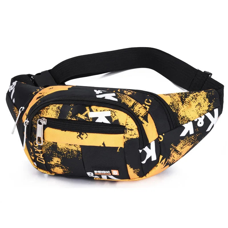 11273 1c-028 Riñonera informal para hombre y mujer, bolso de pierna caída, cinturón de cadera,