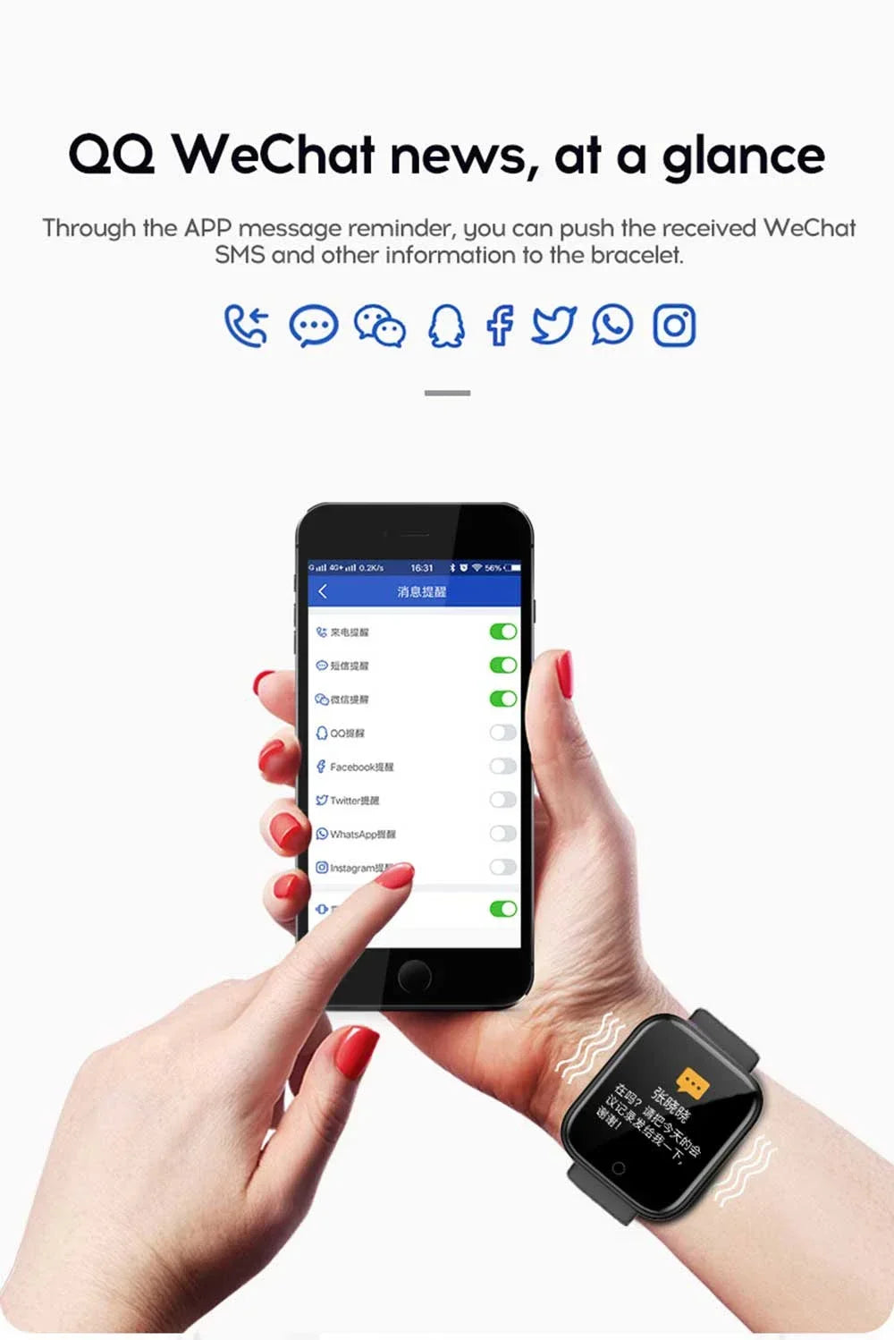 11424 2t-337 Reloj inteligente con pantalla a Color Y68