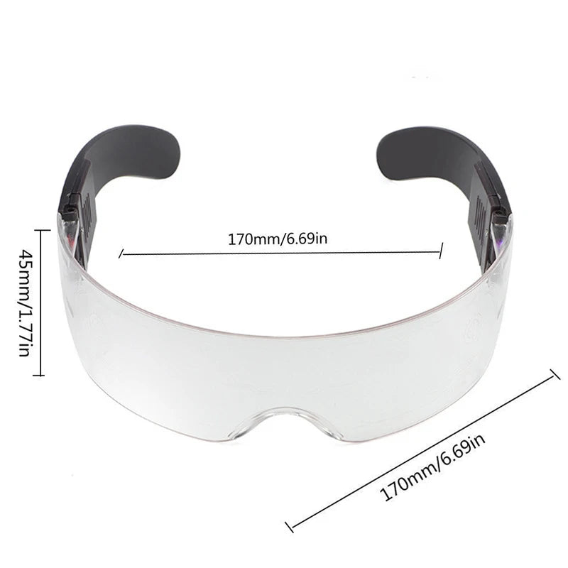 10682 1l-390 Gafas LED luminosas para disfraz, lentes