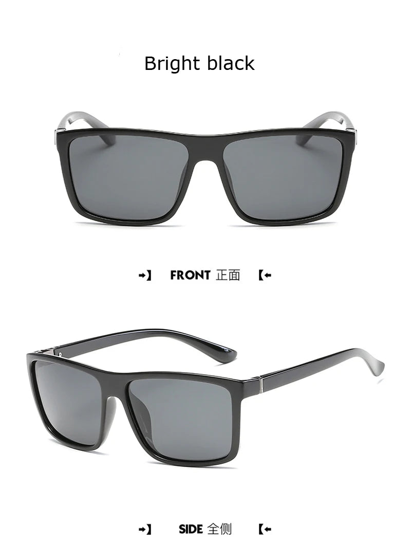 10370 b03-07 Gafas de sol polarizadas Vintage cuadradas de lujo