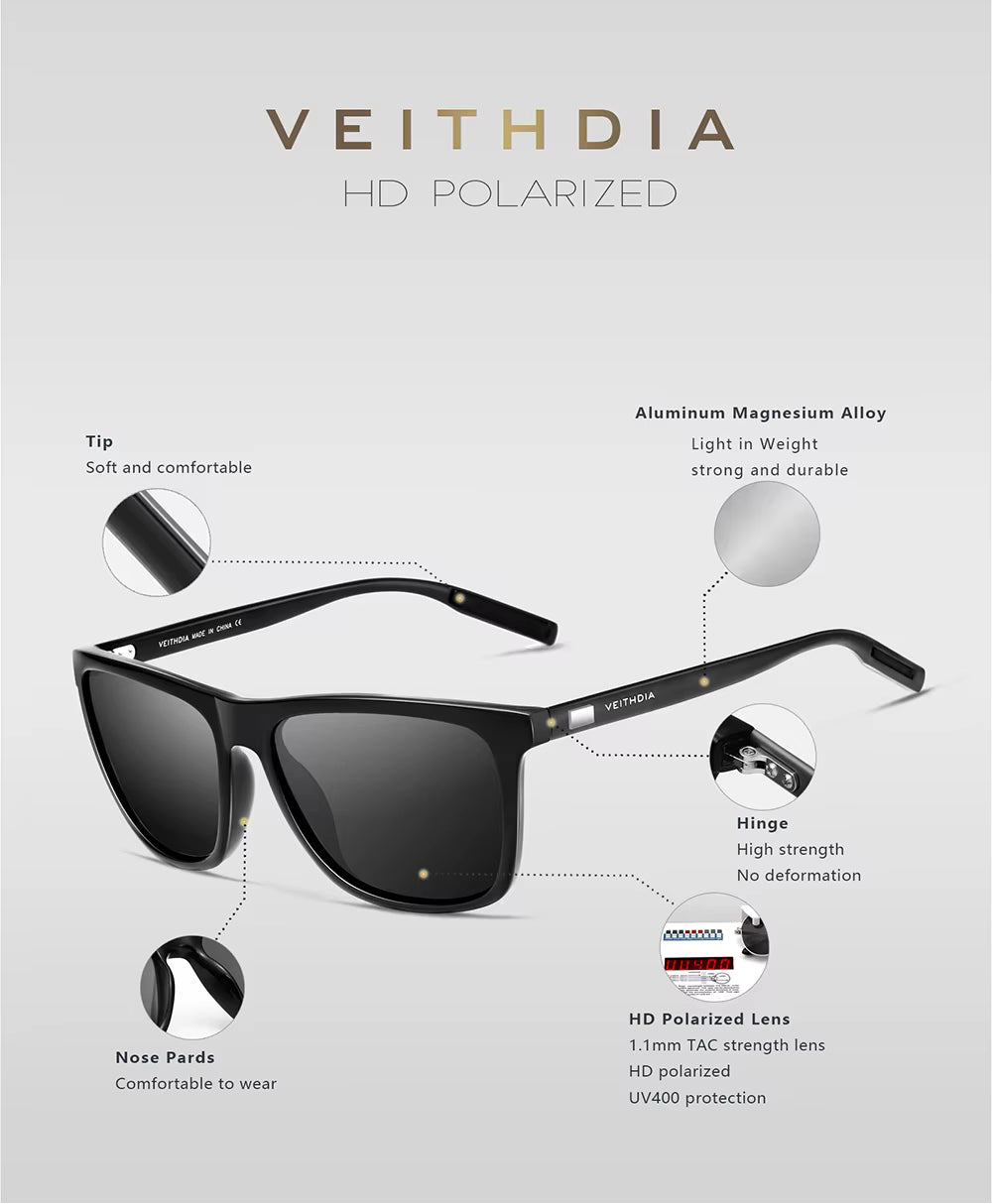 19956 1L-398 Gafas de sol Unisex Retro de aluminio