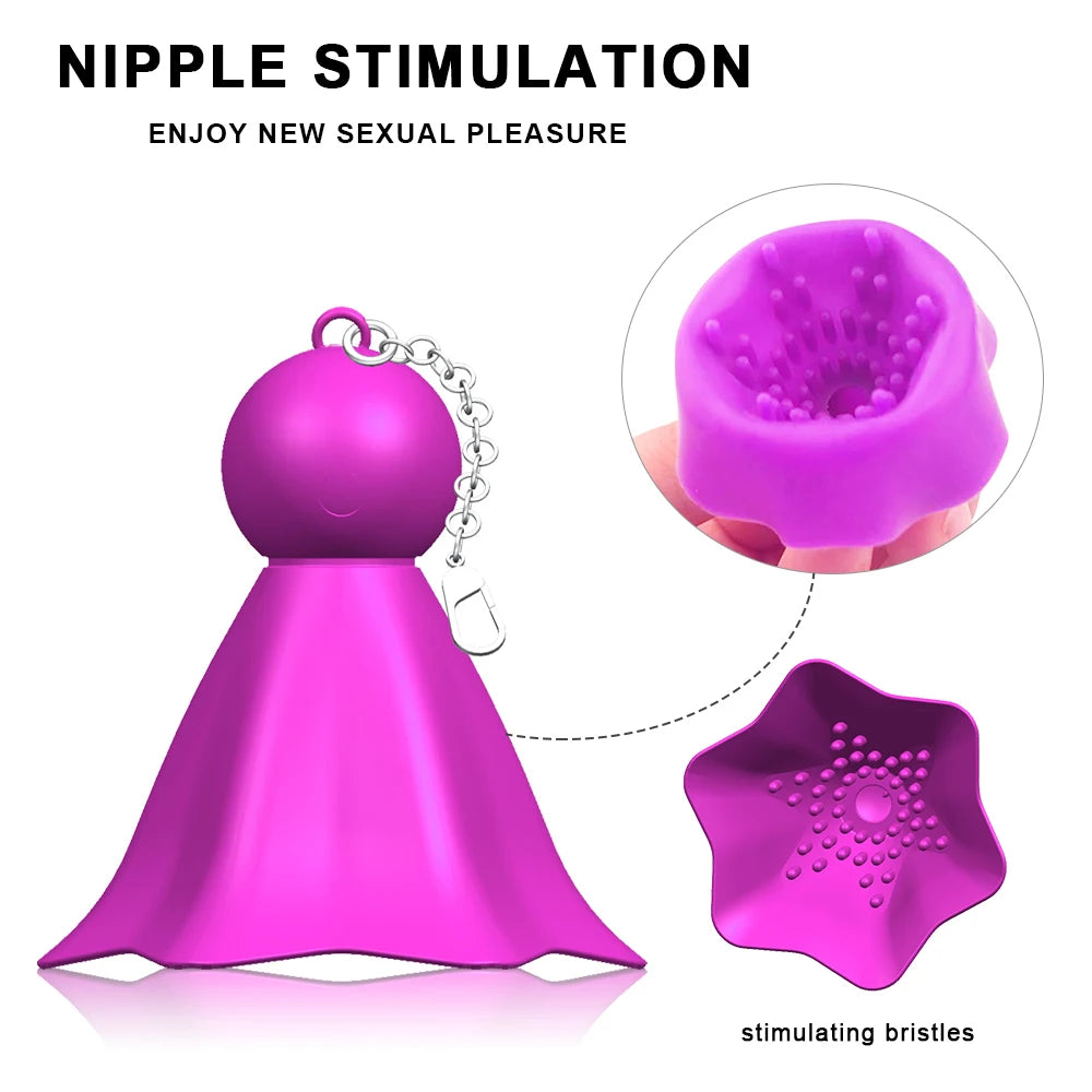 8751 1b-048 1t-003 Pinza de pezón de estímulo fuerte Morado 10 velocidades