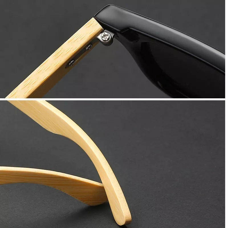 8644 b01-25 Gafas de sol clásicas de madera para hombre