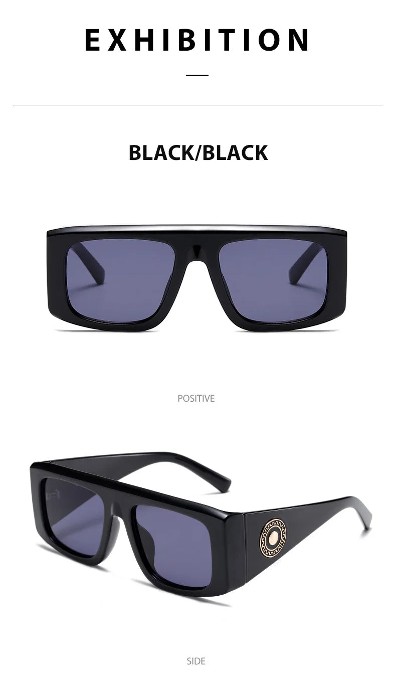 10537 1l-397 Gafas de sol cuadradas Retro clásica