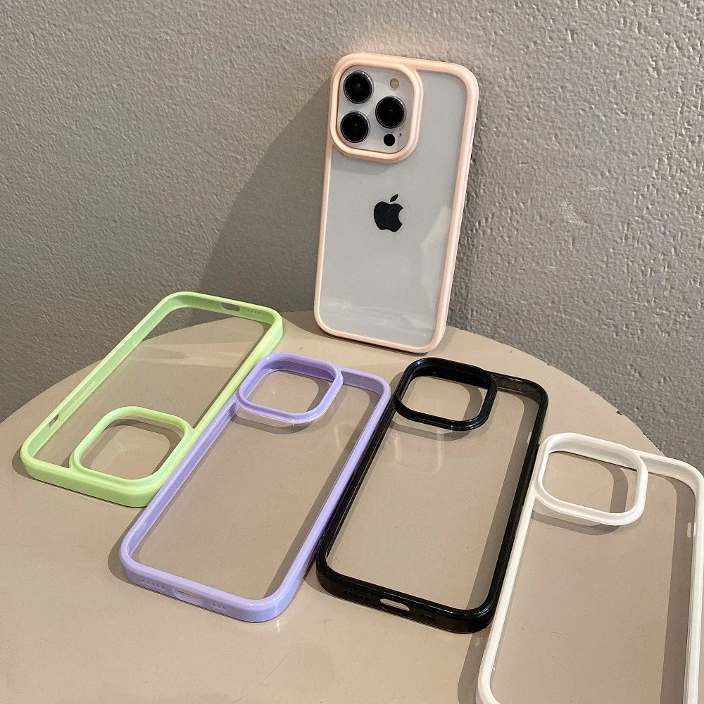 10438 2t-014 Funda transparente a prueba de golpes para iPhone