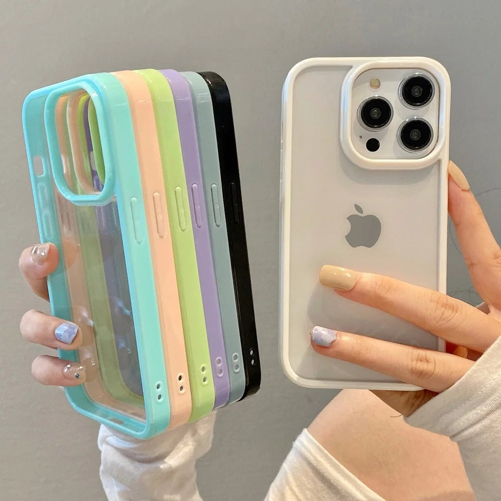 10438 2t-014 Funda transparente a prueba de golpes para iPhone