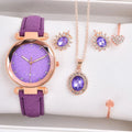 9792 1b-012 Juego de 4 piezas relojes de pulsera elegantes con diamantes de imitación
