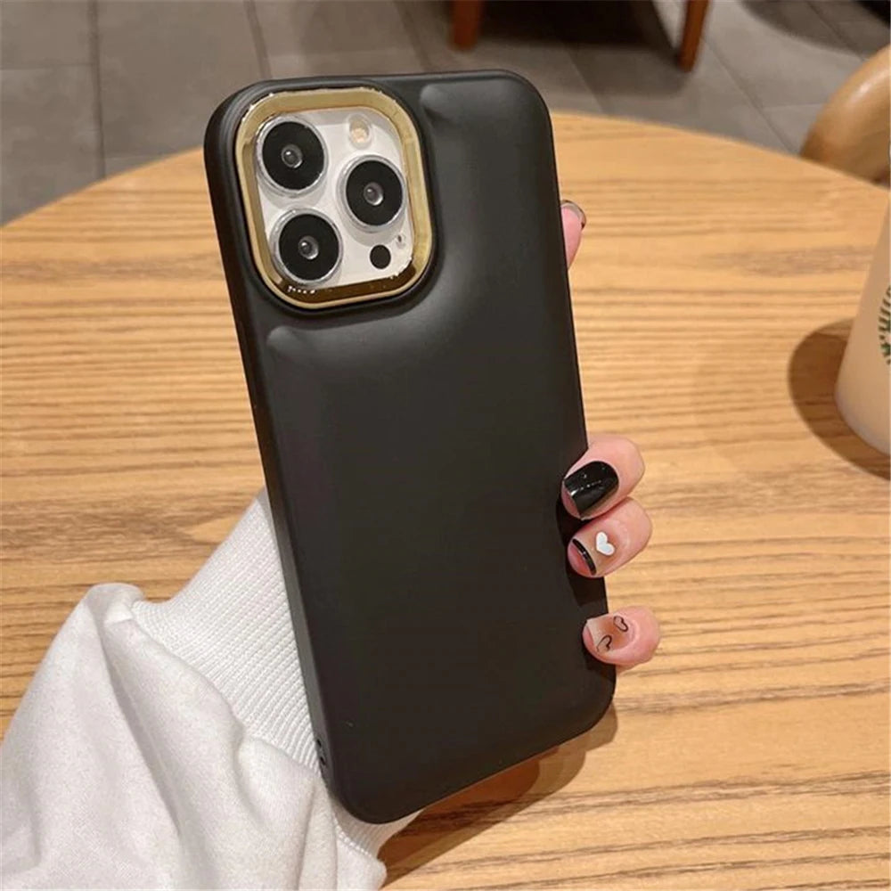 6248 2t-014 Funda de teléfono con marco de lente chapado