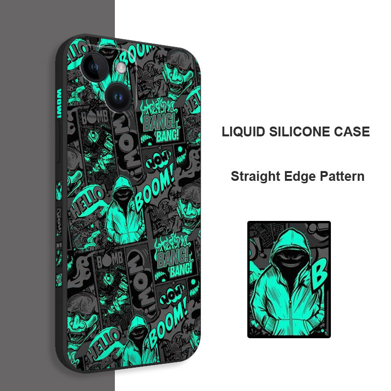 13681 2t-014 Funda de teléfono de payaso ennegrecido