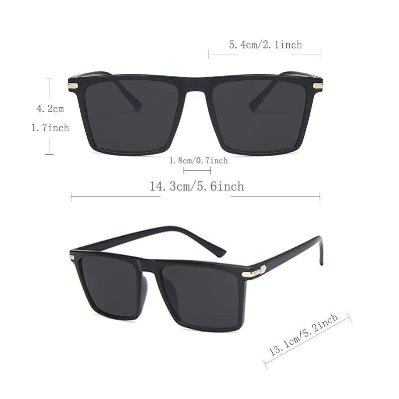 10415 b03-13 Gafas de sol cuadradas de gran tamaño