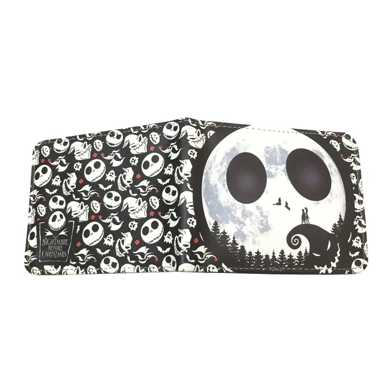 11265 1c-007 Cartera de piel sintética The Nightmare Before Christmas, tarjetero con bolsillo para monedas