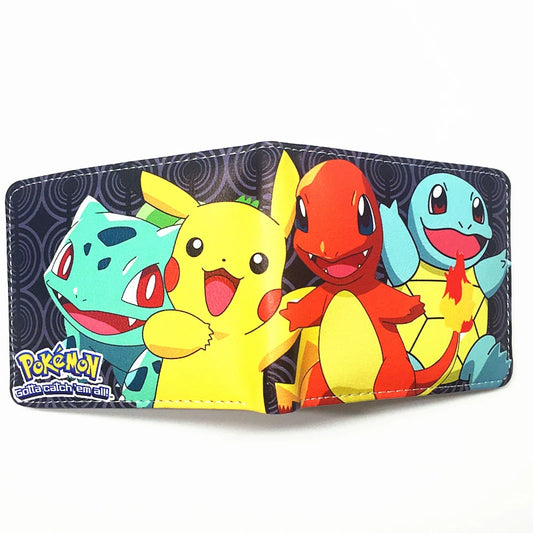 11288 2c-01-03 Cartera de Pokémon de dibujos animados de Anime Popula