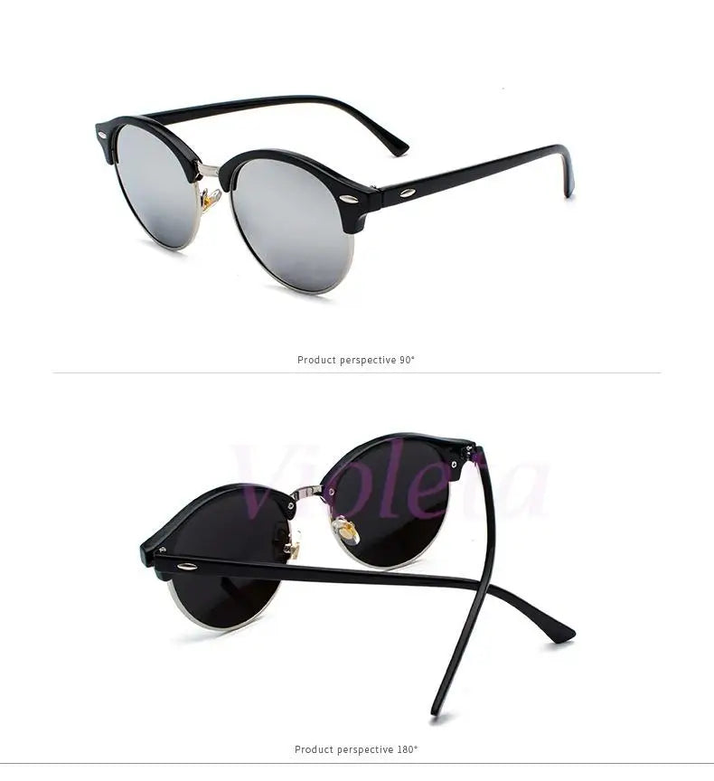 11269 1b-05-01 Gafas de sol polarizadas para hombre, lentes de sol redondas, visión nocturna, colores reales, protección solar, viento