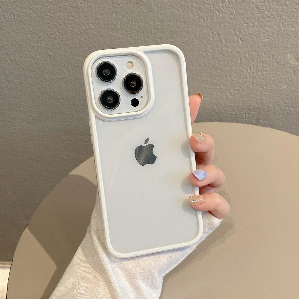 10438 2t-014 Funda transparente a prueba de golpes para iPhone